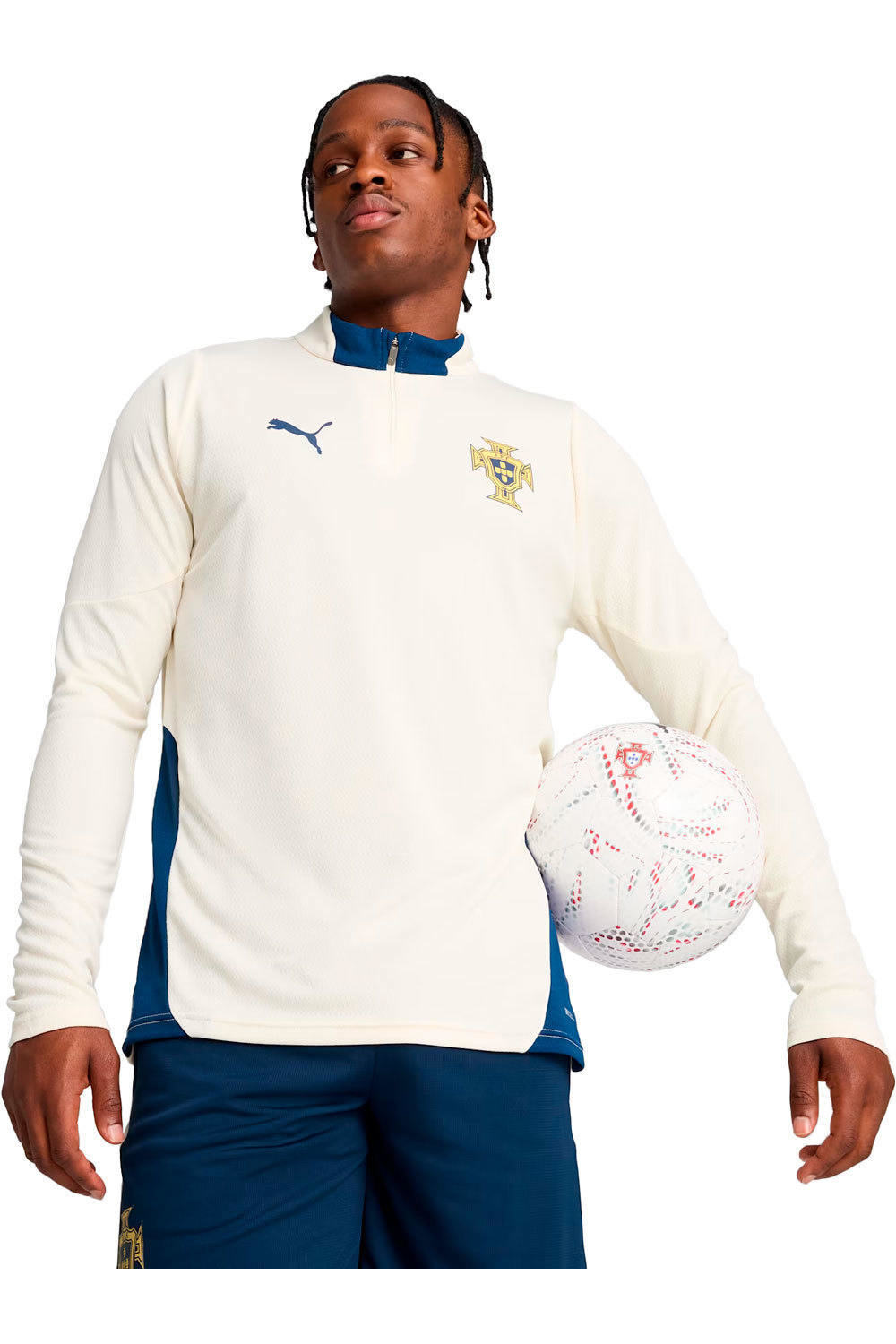 Puma camiseta de fútbol oficiales PORTUGAL 25 ENTRENAMIENTO MARRON vista frontal