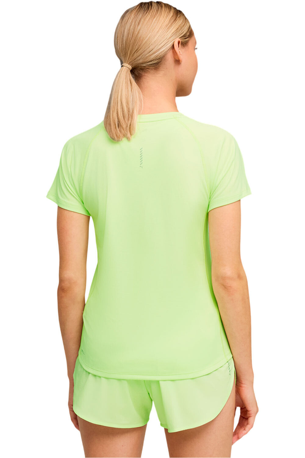 Puma camiseta entrenamiento manga corta mujer RUN VELOCITY MORADO vista trasera