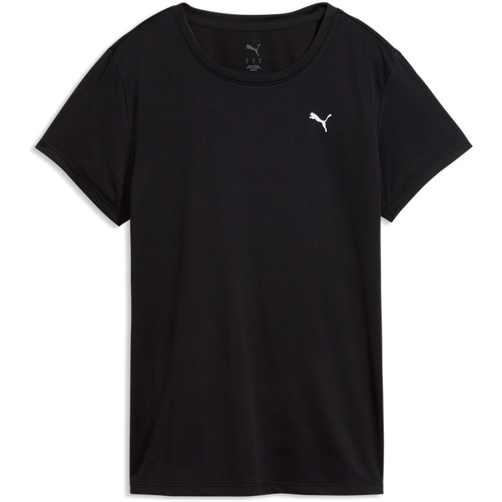Puma camiseta entrenamiento manga corta mujer W RUN GREATNESS GRAP NEGRO vista frontal