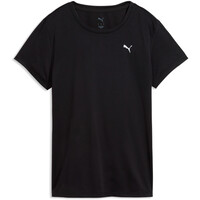 Puma camiseta entrenamiento manga corta mujer W RUN GREATNESS GRAP NEGRO vista frontal