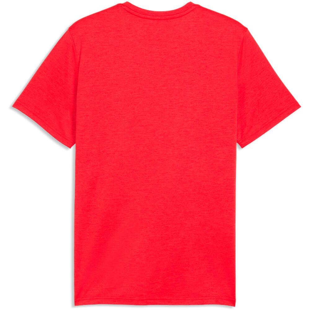 Puma camiseta fitness hombre TAD ESSENTIAL ROJO vista trasera