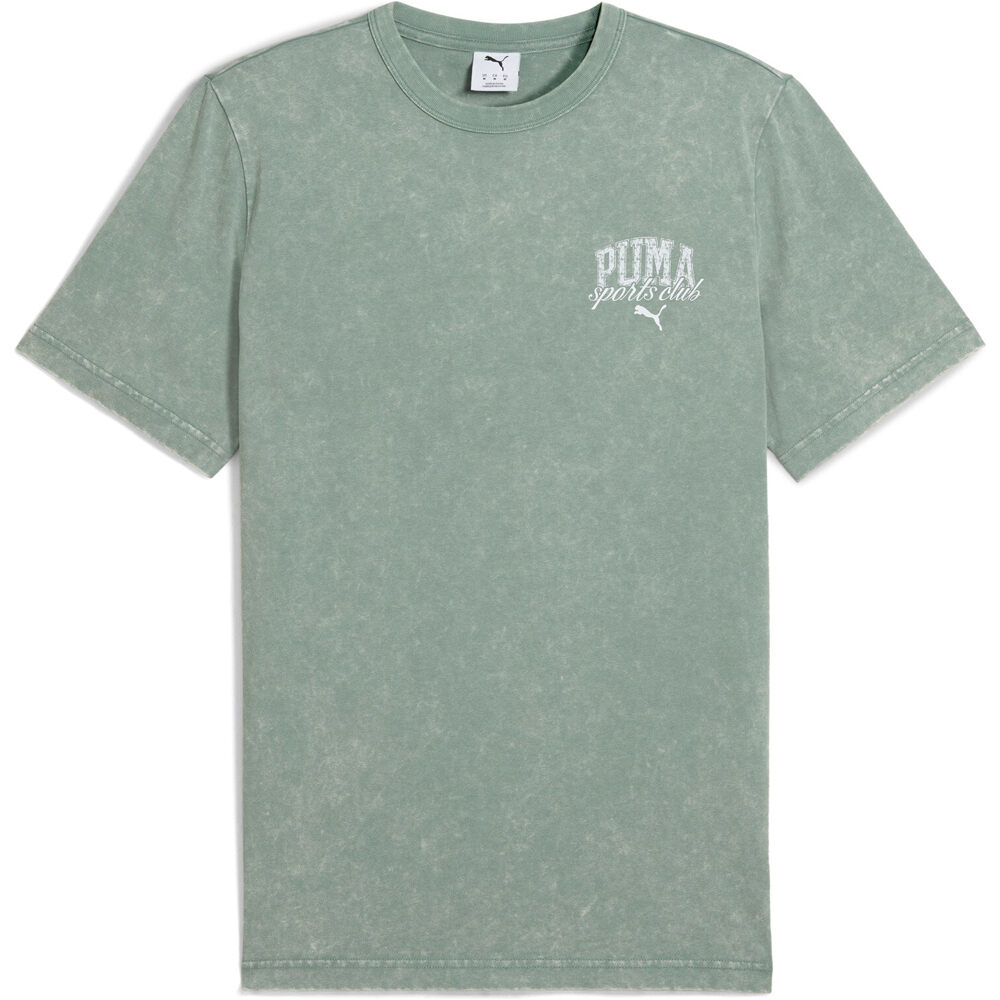 Puma camiseta manga corta hombre CLASS WASHED VERDE vista detalle