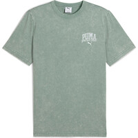 Puma camiseta manga corta hombre CLASS WASHED VERDE vista detalle