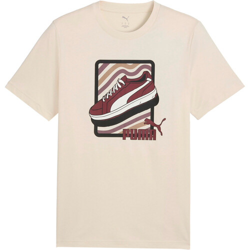 Puma camiseta manga corta hombre GRAPHIC SNEAKER MARRON