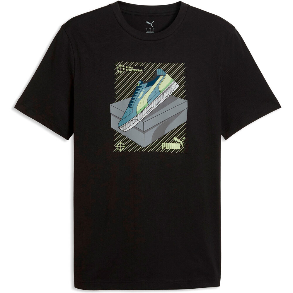 Puma camiseta manga corta hombre GRAPHIC SNEAKER NEGRO vista detalle