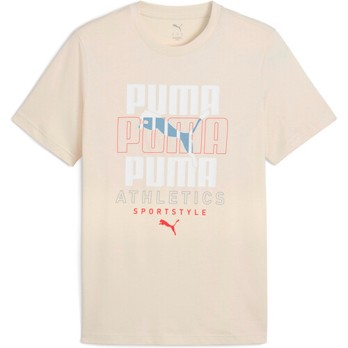 Puma camiseta manga corta hombre GRAPHIC STACKED GRAP MARRON