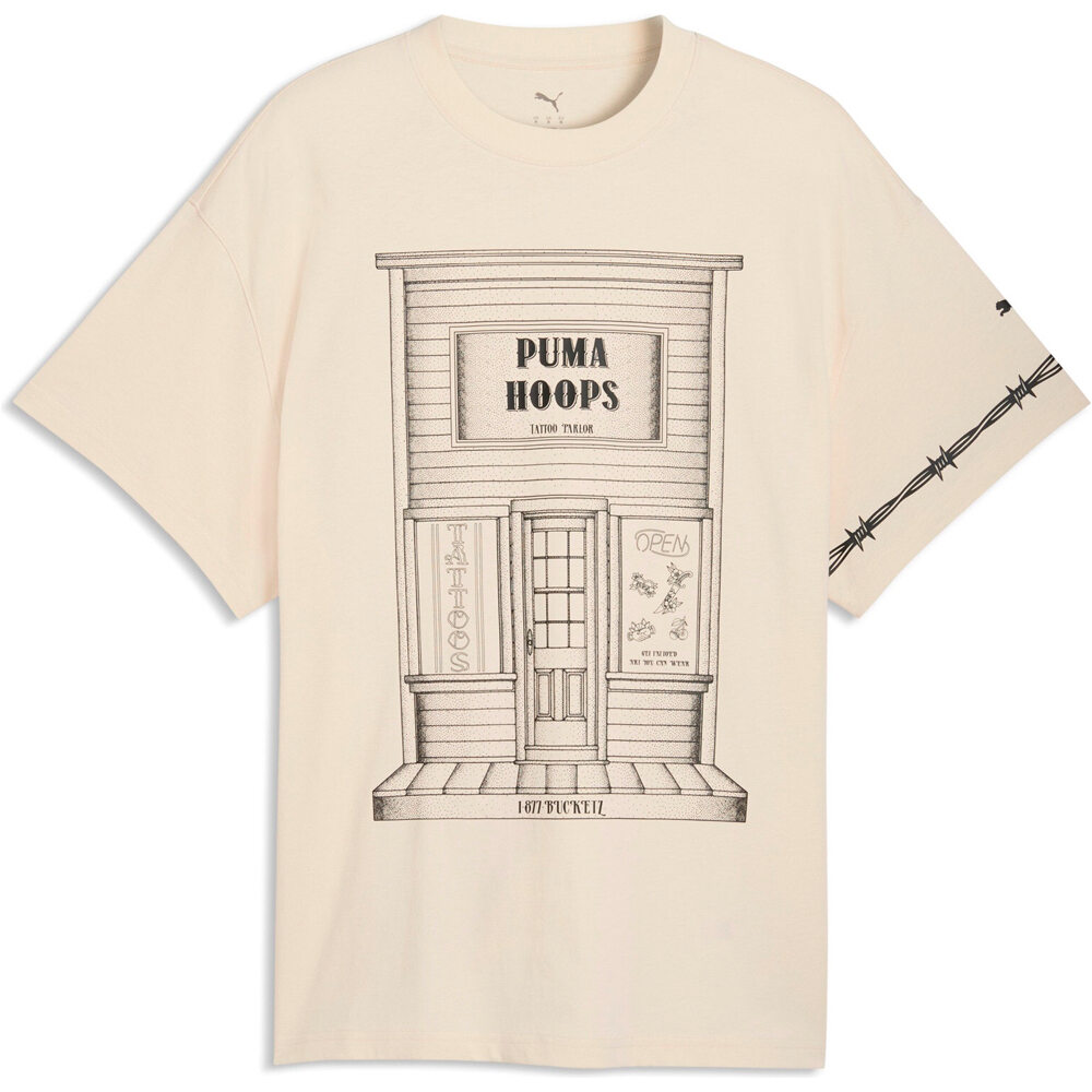 Puma camiseta manga corta hombre SWISH N' INK BLANCO vista frontal