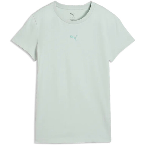 Puma camiseta manga corta mujer ESSENTIALS CENTERED CAT LOG VERDE