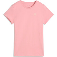 Puma camiseta manga corta mujer ESSENTIALS ELEVATED ROSA vista frontal