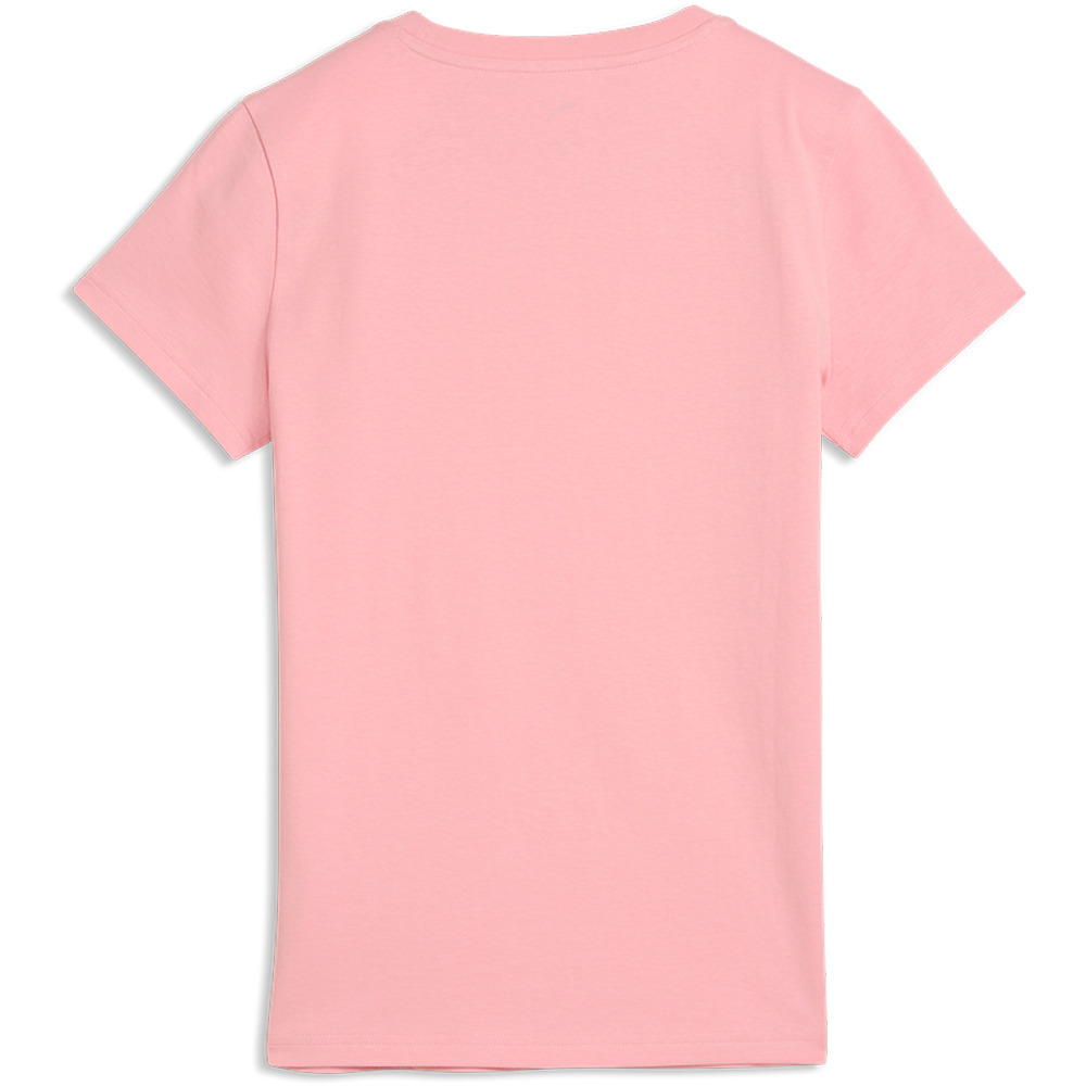 Puma camiseta manga corta mujer ESSENTIALS ELEVATED ROSA vista trasera