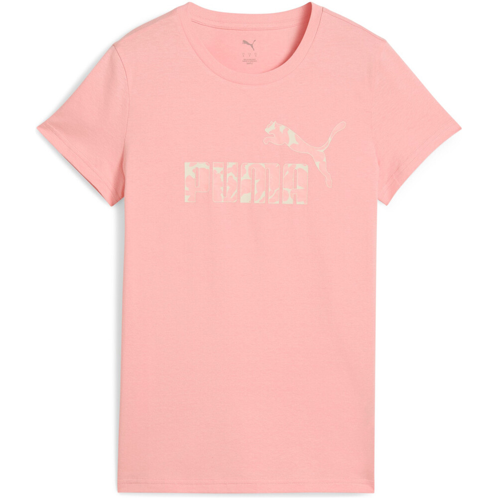 Puma camiseta manga corta mujer ESSENTIALS NATURE 2.0 ROSA vista detalle
