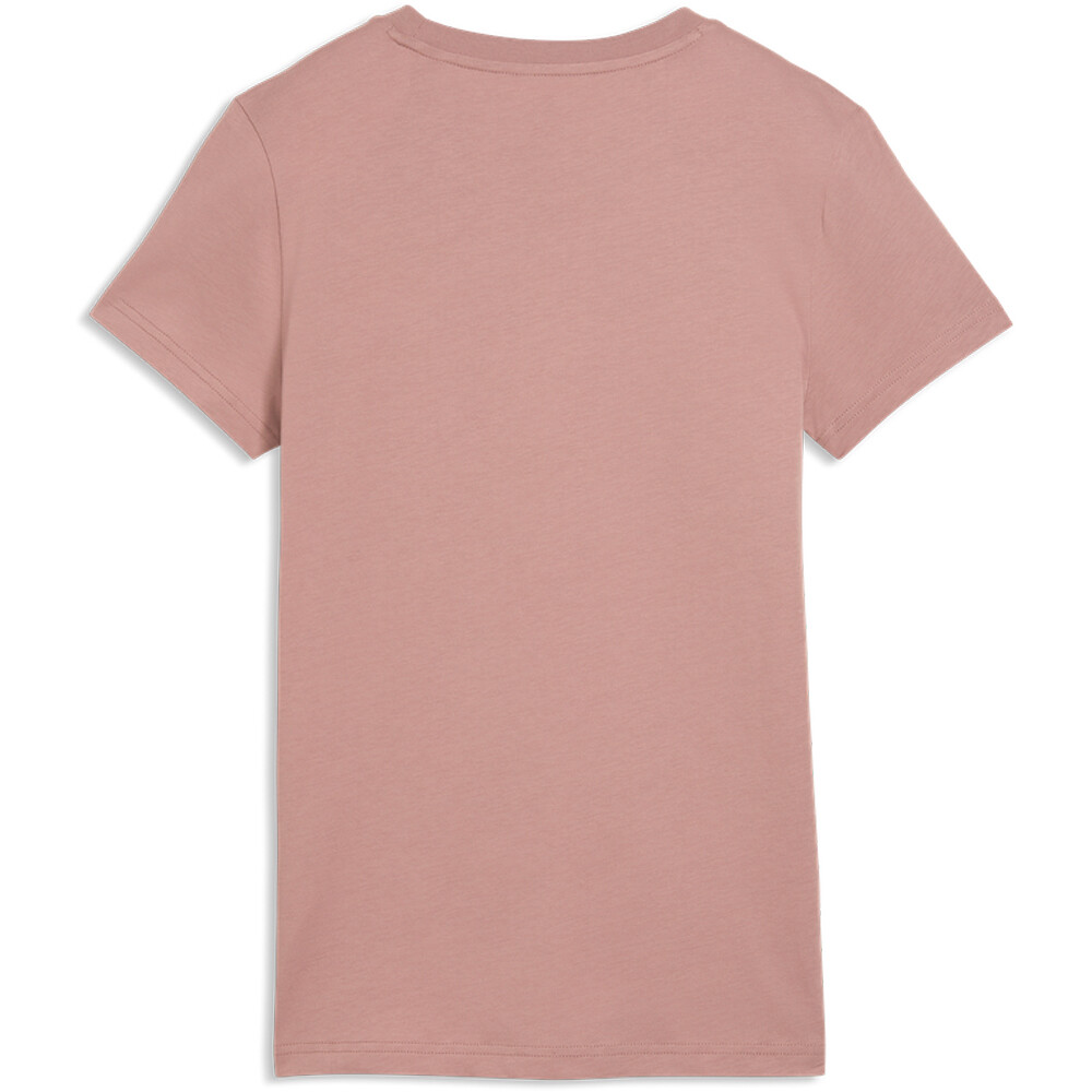 Puma camiseta manga corta mujer ESSENTIALS NO.1 LOGO ROSA vista trasera