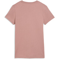 Puma camiseta manga corta mujer ESSENTIALS NO.1 LOGO ROSA vista trasera