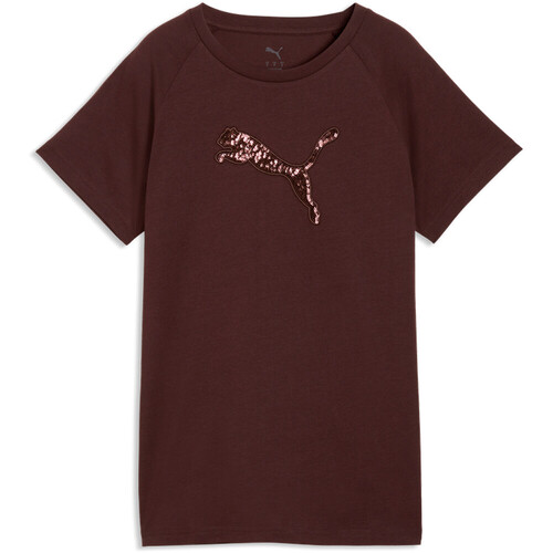 Puma camiseta manga corta mujer ESSENTIALS SEQUINS MARRON