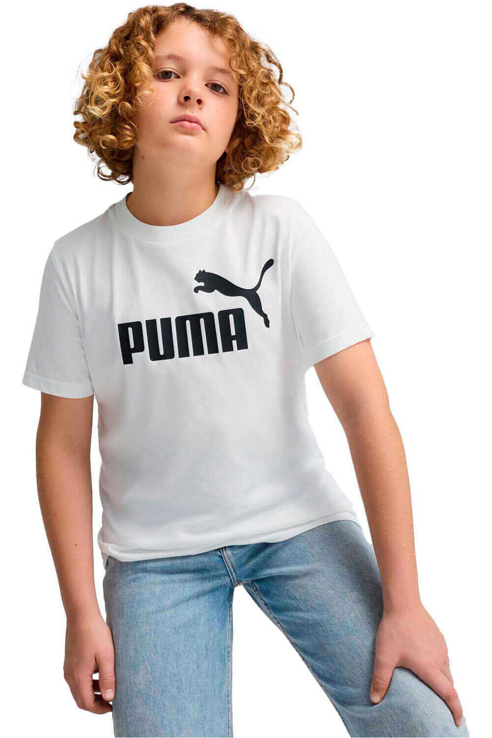 Puma camiseta manga corta niño ESSENTIALS BLANCO vista frontal