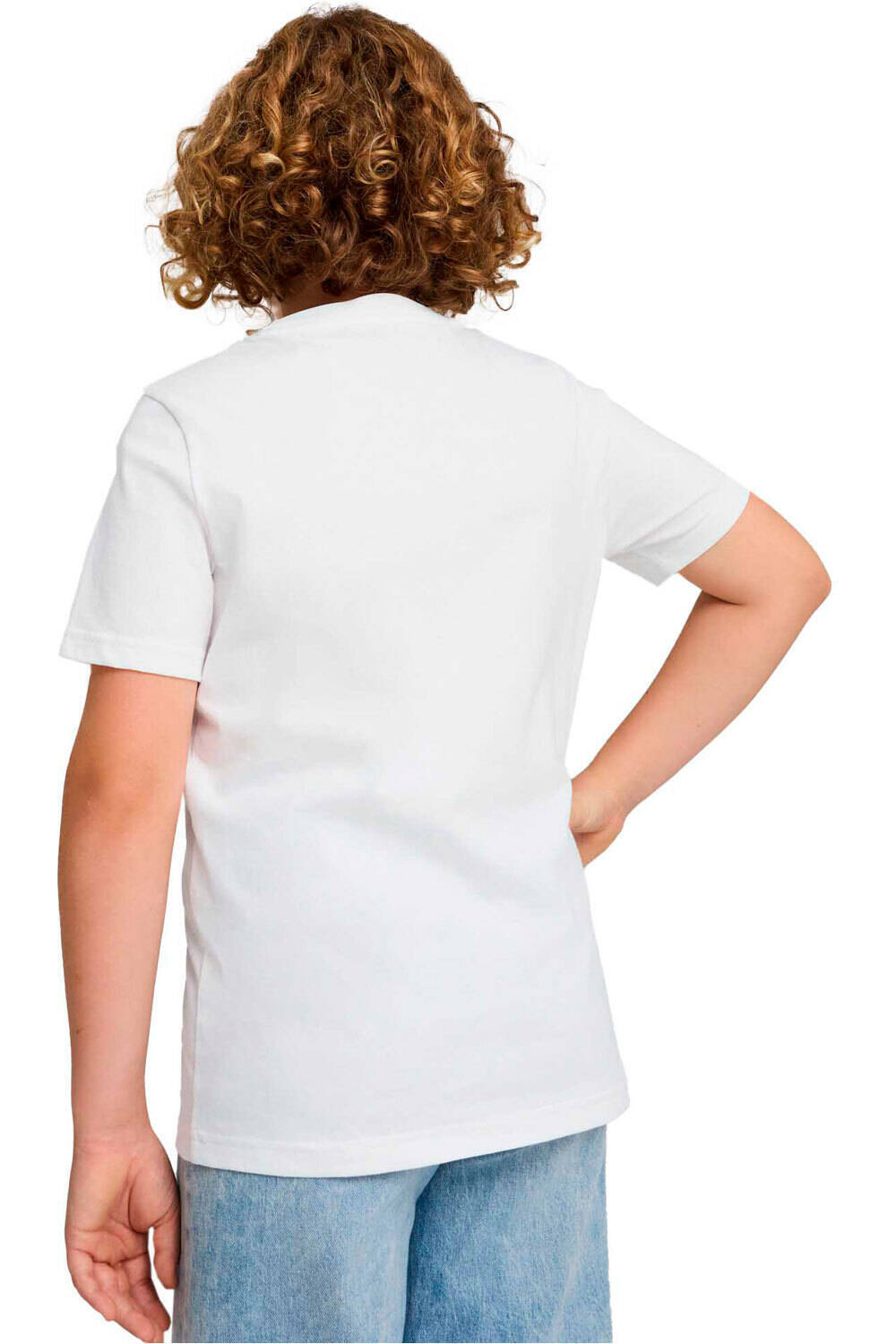 Puma camiseta manga corta niño ESSENTIALS BLANCO vista trasera