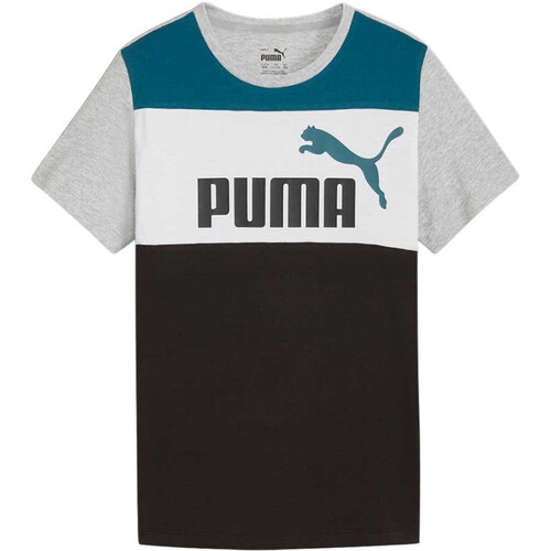 Puma camiseta manga corta niño ESSENTIALS BLOCK GRIS