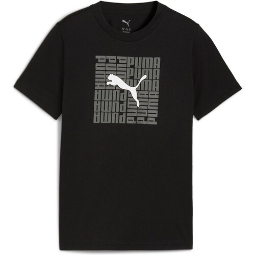 Puma camiseta manga corta niño GRAPHIC BOX NEGRO