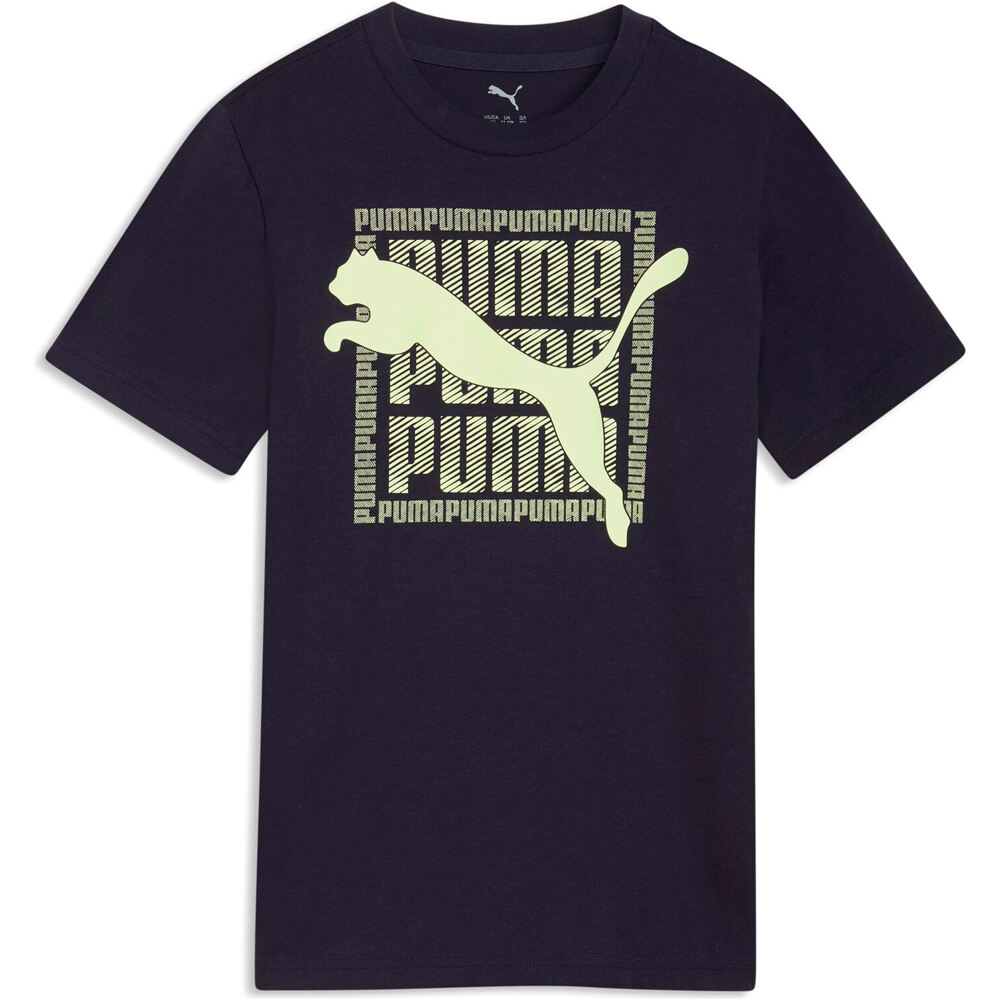 Puma camiseta manga corta niño GRAPHIC CAT AZUL vista detalle