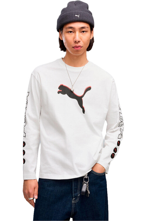 Puma camiseta manga larga hombre SPORT STREET BLANCO