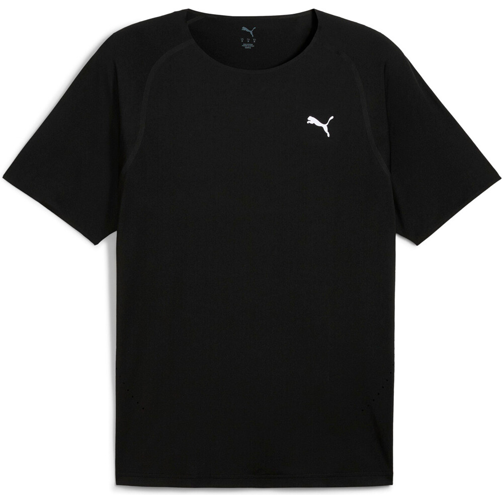 Puma camiseta técnica manga corta hombre RUN CLOUDSPUN NEGRO vista detalle