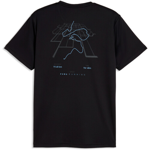 Puma camiseta técnica manga corta hombre RUN ILLUSTRATIVE NEGRO