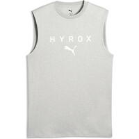 Puma camiseta tirantes fitness hombre X HYROX GRIS vista frontal
