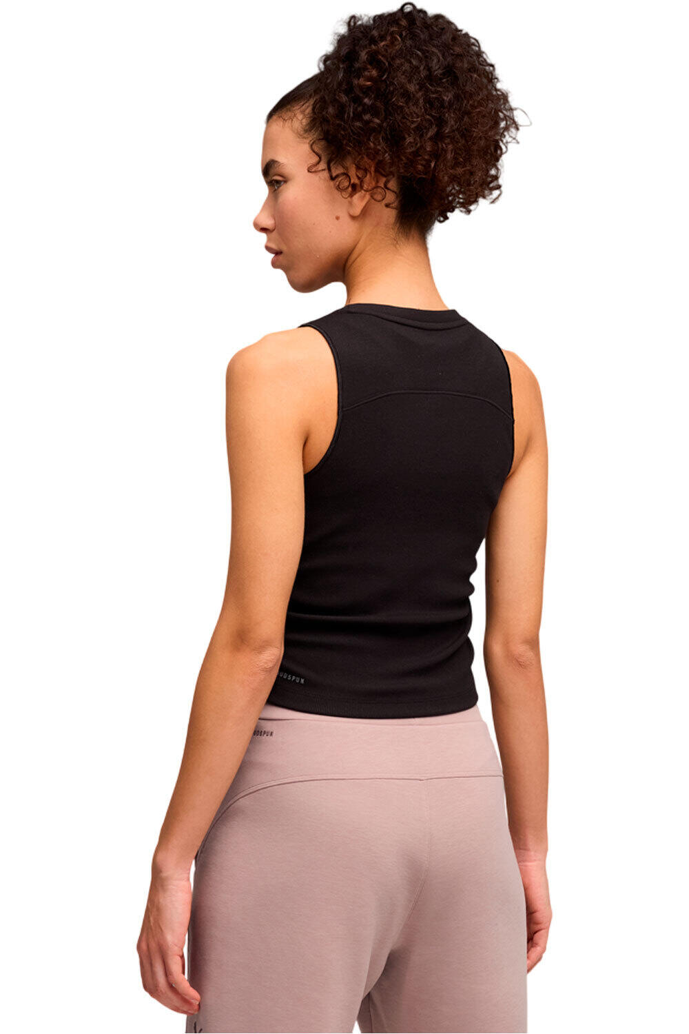 Puma camiseta tirantes fitness mujer CLOUDSPUN NEGRO vista trasera
