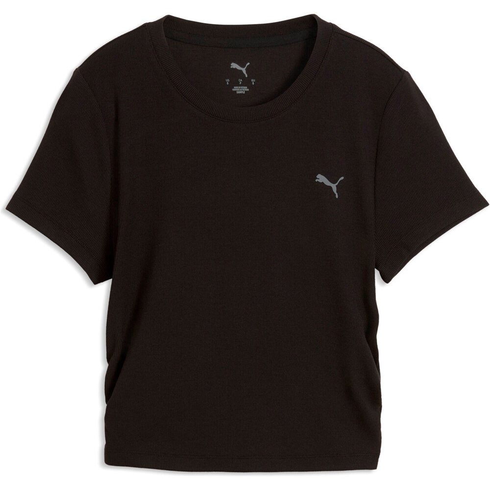 Puma camisetas fitness mujer CLOUDSPUN NEGRO vista detalle