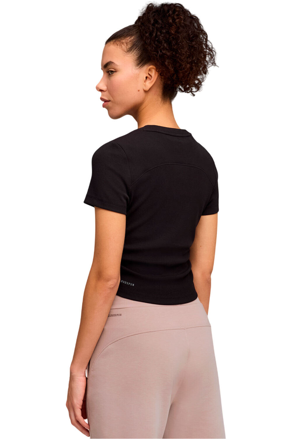 Puma camisetas fitness mujer CLOUDSPUN NEGRO vista trasera