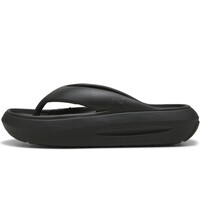 Puma chanclas mujer FLATTER FLIP NEGRO lateral exterior