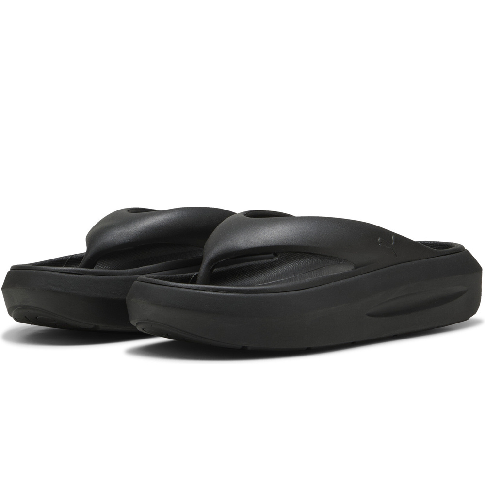 Puma chanclas mujer FLATTER FLIP NEGRO lateral interior