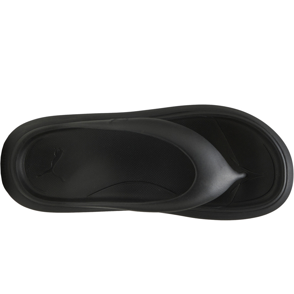 Puma chanclas mujer FLATTER FLIP NEGRO vista superior