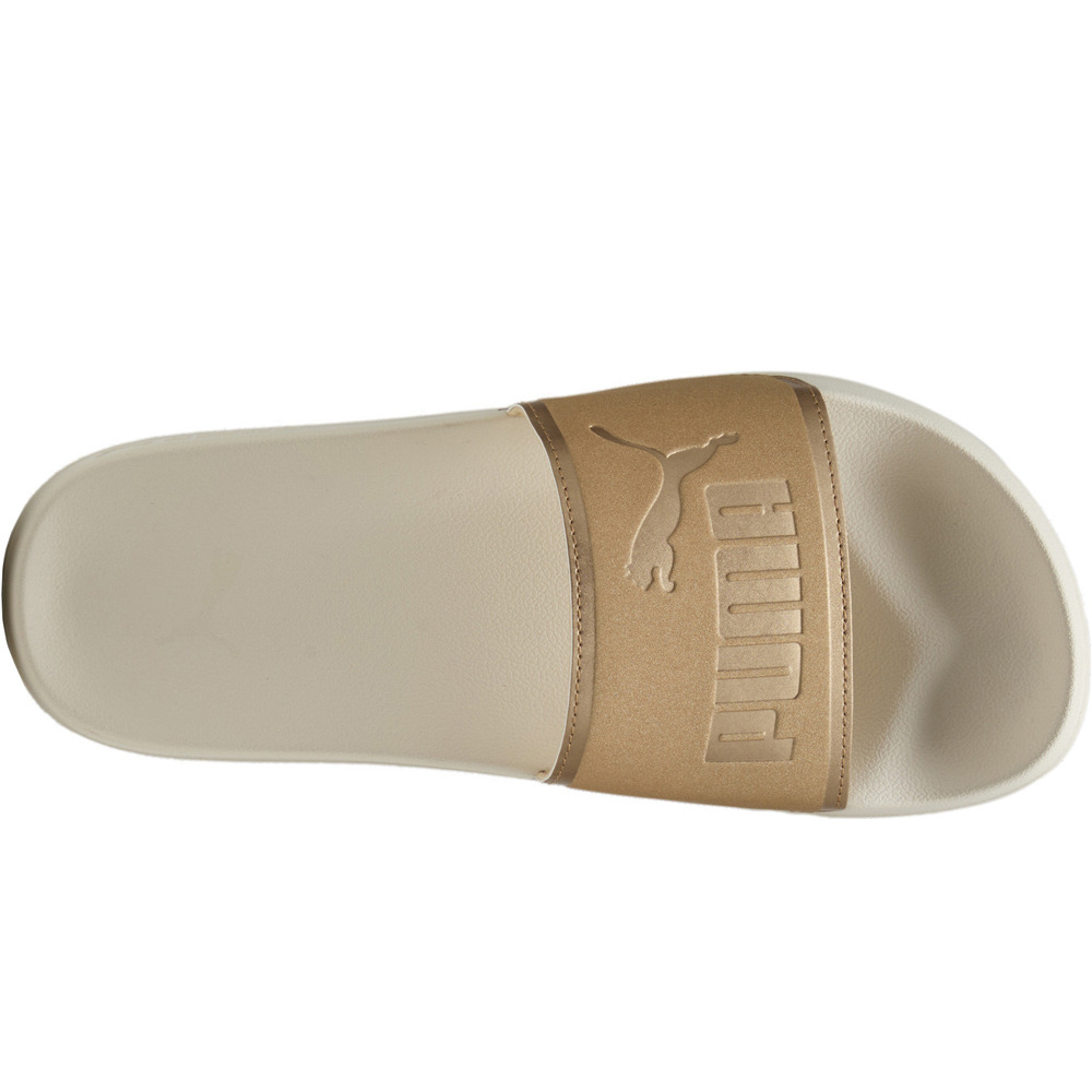 Puma chanclas mujer LEADCAT 2.0 AQUA MET MARRON vista superior