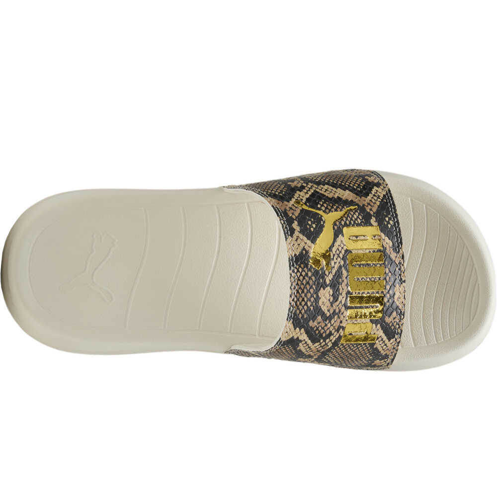 Puma chanclas mujer POPCAT 20 SNAKE CHIC BLANCO vista superior