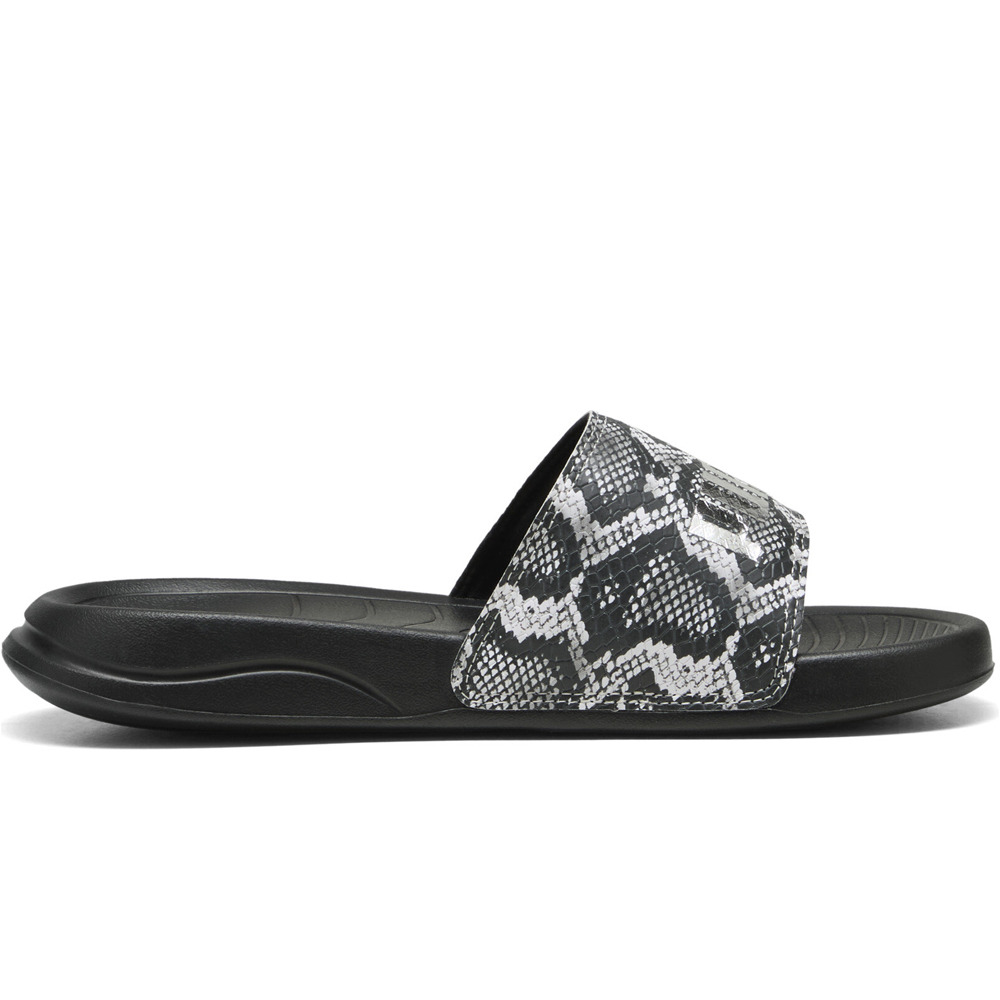 Puma chanclas mujer POPCAT 20 SNAKE CHIC NEGRO puntera