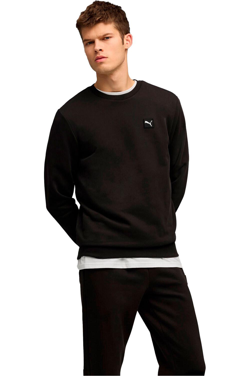 Puma chándal hombre ESSENTIALS ELEVATED NEGRO vista detalle