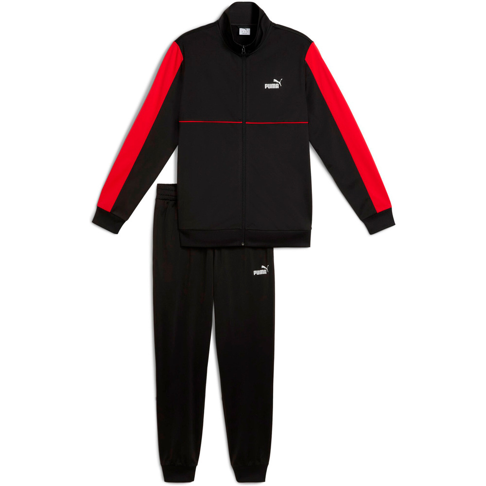 Puma chándal hombre SPORT POLY NEGRO vista frontal