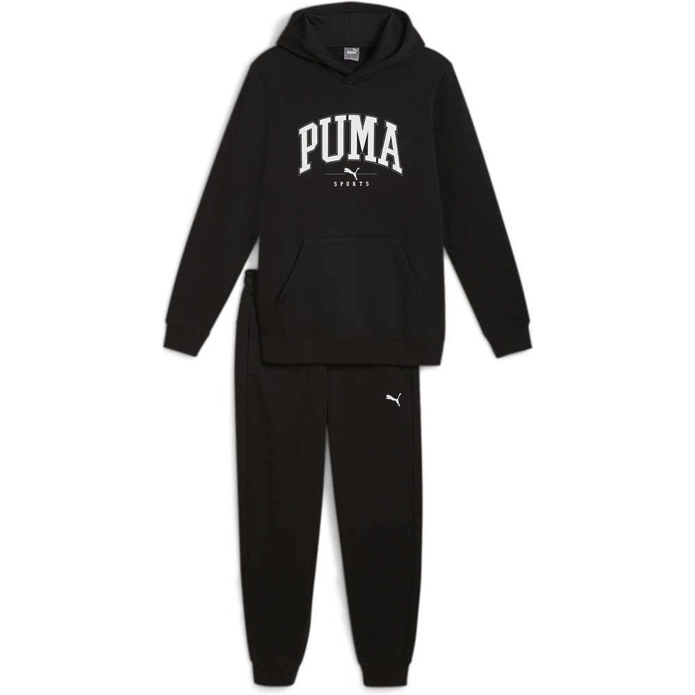 Puma chándal hombre SQUAD NEGRO vista frontal