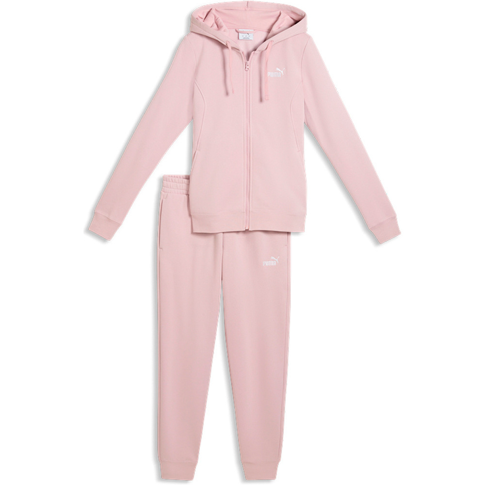 Puma chándal mujer HOODED SWEAT SUIT ROSA vista detalle