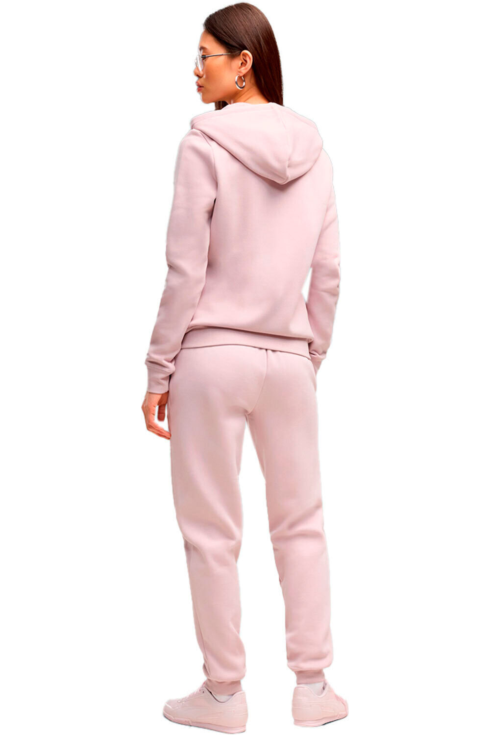 Puma chándal mujer HOODED SWEAT SUIT ROSA vista trasera