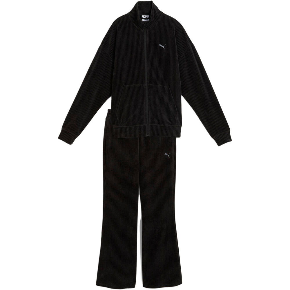 Puma chándal mujer VELOUR RIB NEGRO 03