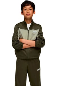 Puma chándal niño POLY COLORBLOCK VERDE vista detalle