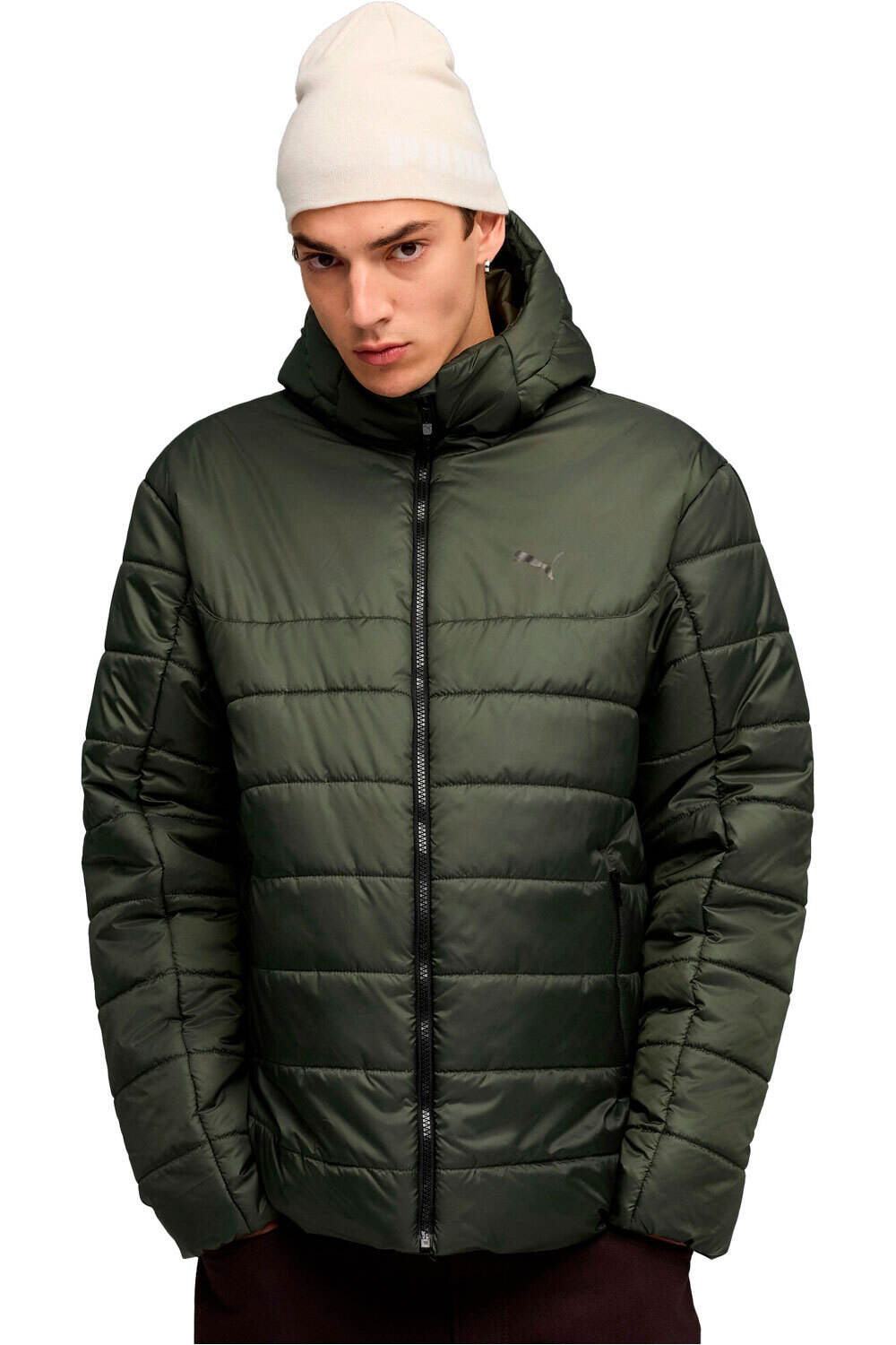 Puma chaquetas hombre ESSENTIALS VERDE vista frontal