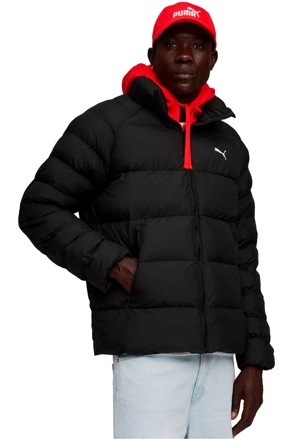 Puma chaquetas hombre MONO NEGRO vista frontal
