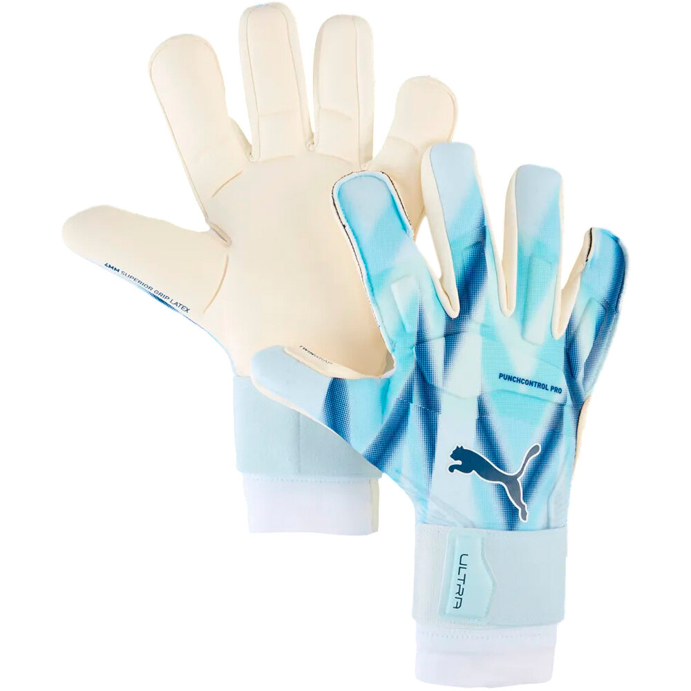 Puma guantes portero PUMA ULTRA ULTIMATE AZUL vista frontal
