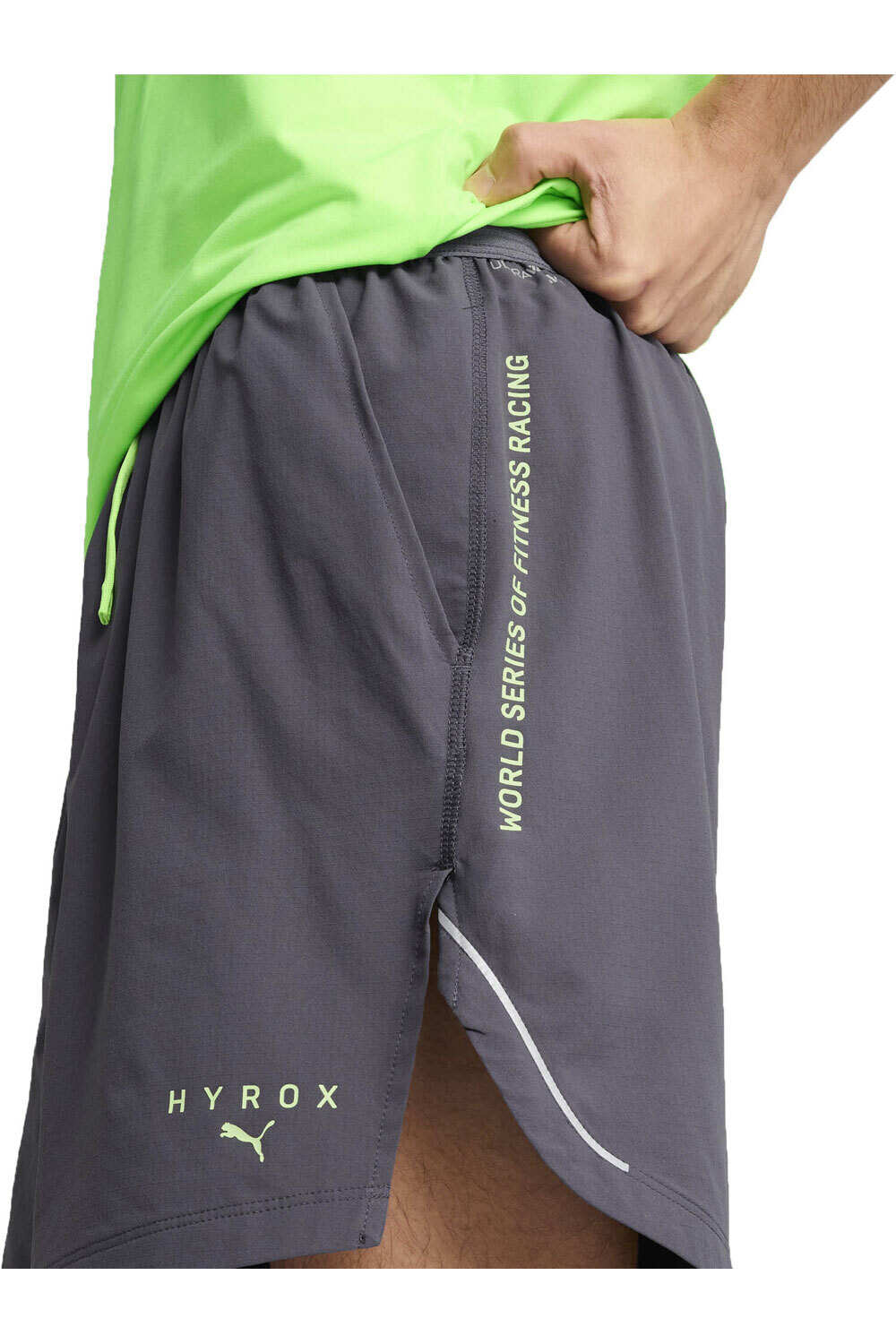 Puma pantalón corto fitness hombre X HYROX ULTRA GRIS vista detalle