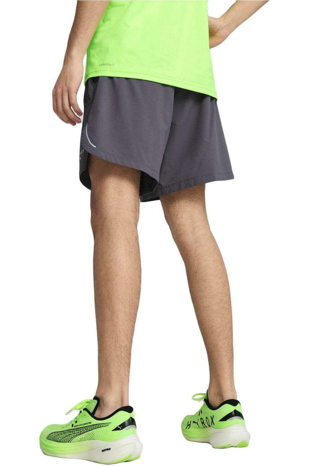 Puma pantalón corto fitness hombre X HYROX ULTRA GRIS vista trasera