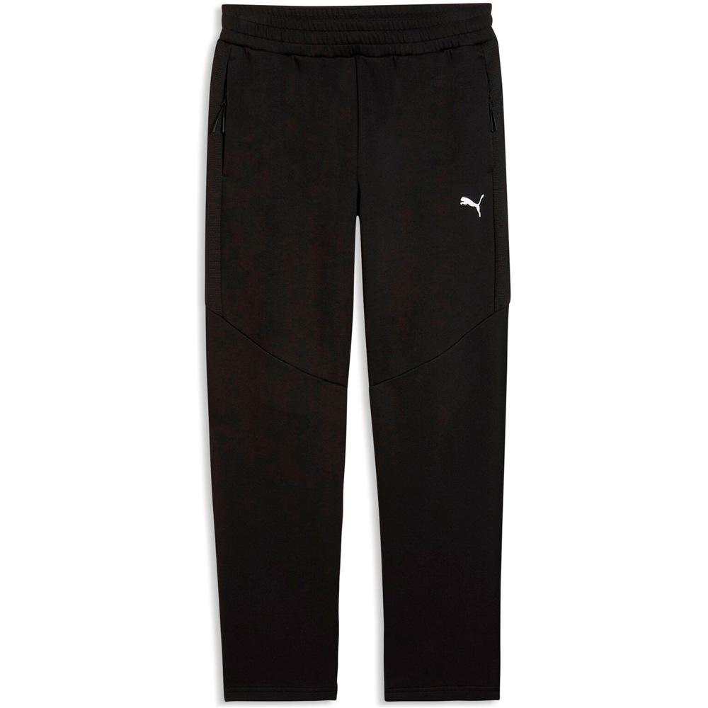 Puma pantalón hombre EVOSTRIPE NEGRO vista frontal