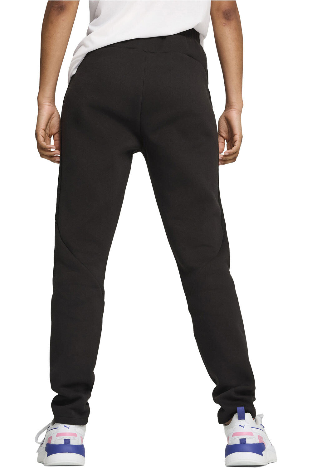Puma pantalón mujer EVOSTRIPE NEGRO vista trasera